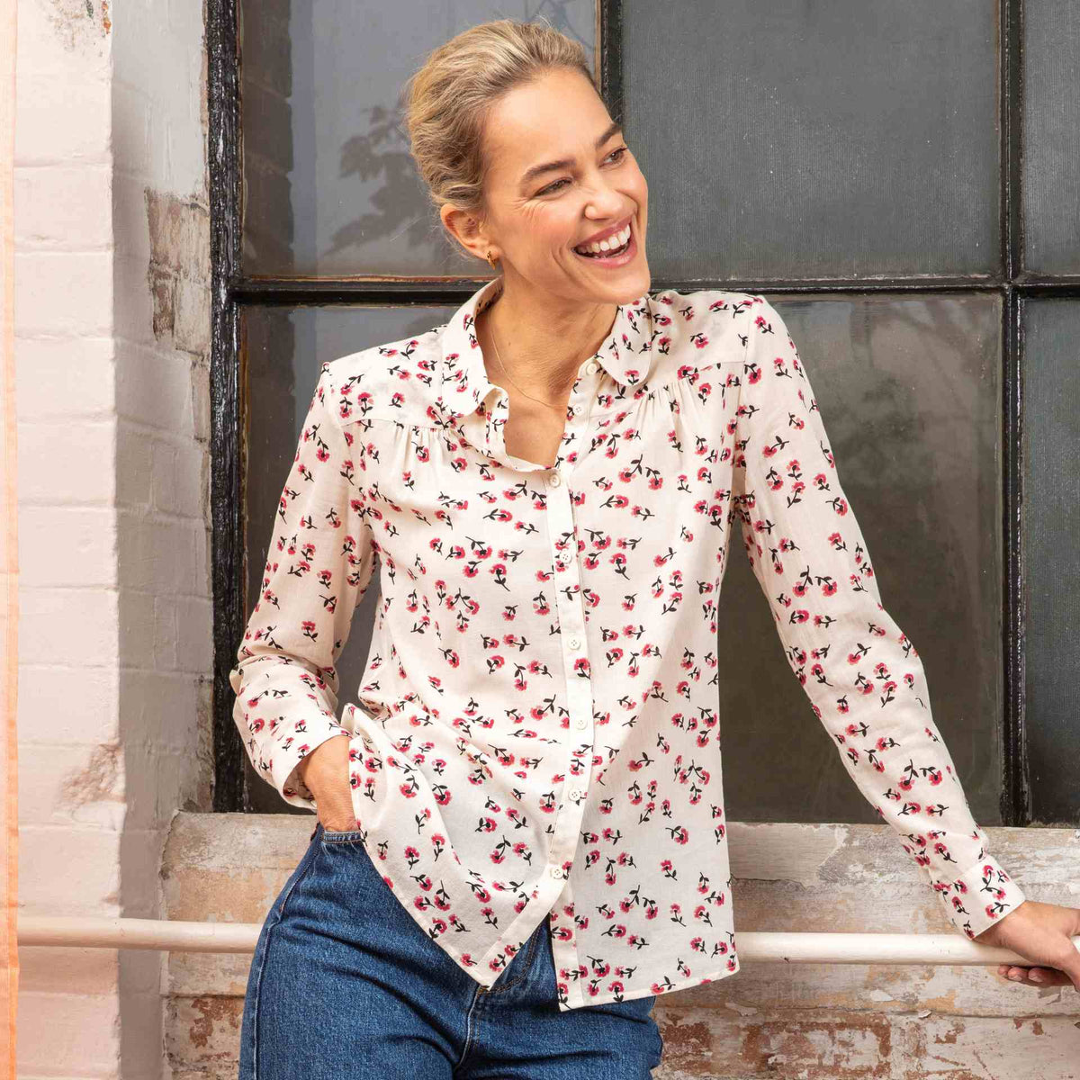 Women's Casual Floral Rose Print Long Sleeve Crop Tops Teen Girls Tops  Sweatshirt Blouse Shirts
