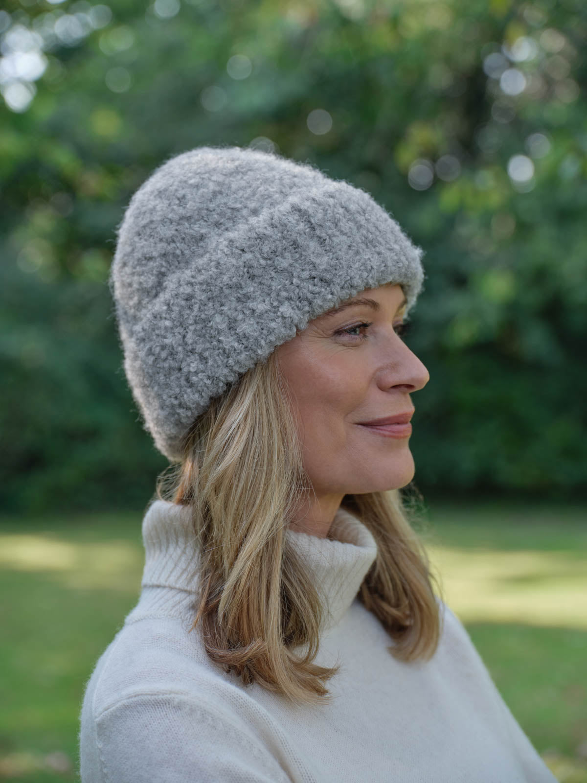 Boucle Hat - Grey Marl