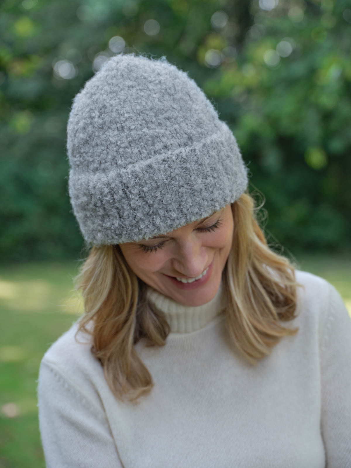 Boucle Hat - Grey Marl