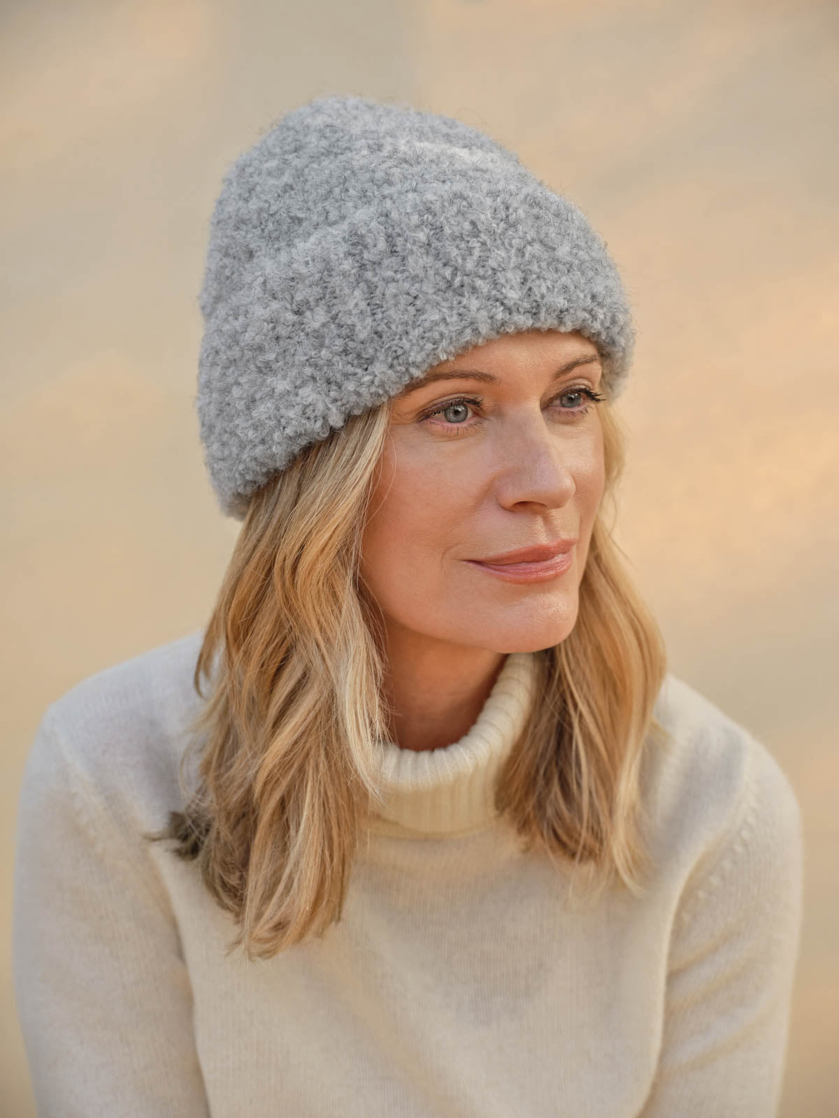 Boucle Hat - Grey Marl