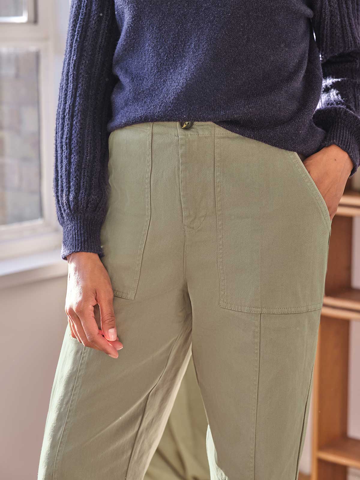 Women Casual Corduroy Cargo Pants Tapered Work Trousers Loose Solid Jogger  Pants | eBay