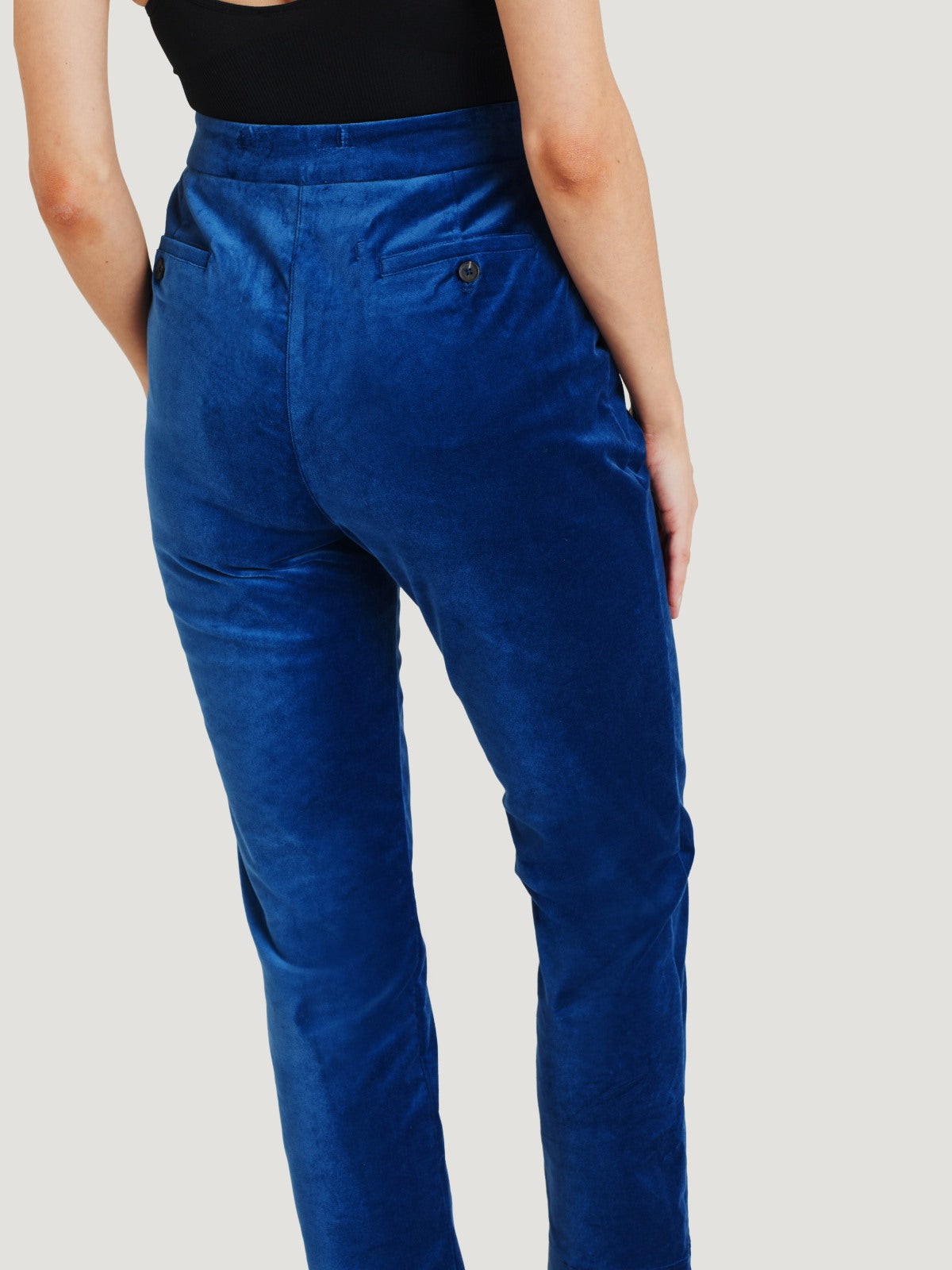 Thought Alleegra Organic Cotton Velvet Trousers, Dark Sapphire Blue |  £79.95 | Buchanan Galleries