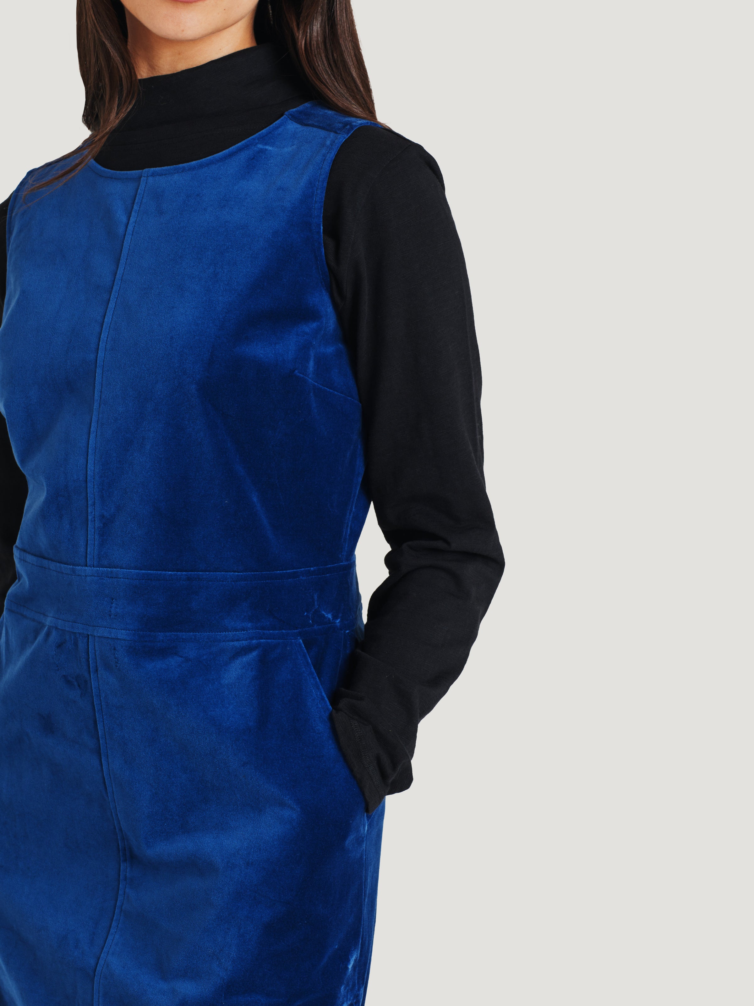 Dark blue 2024 pinafore dress