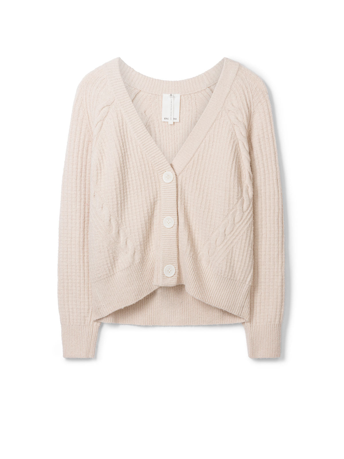 Estha Organic Cotton Fluffy Cardigan - Pampas Cream