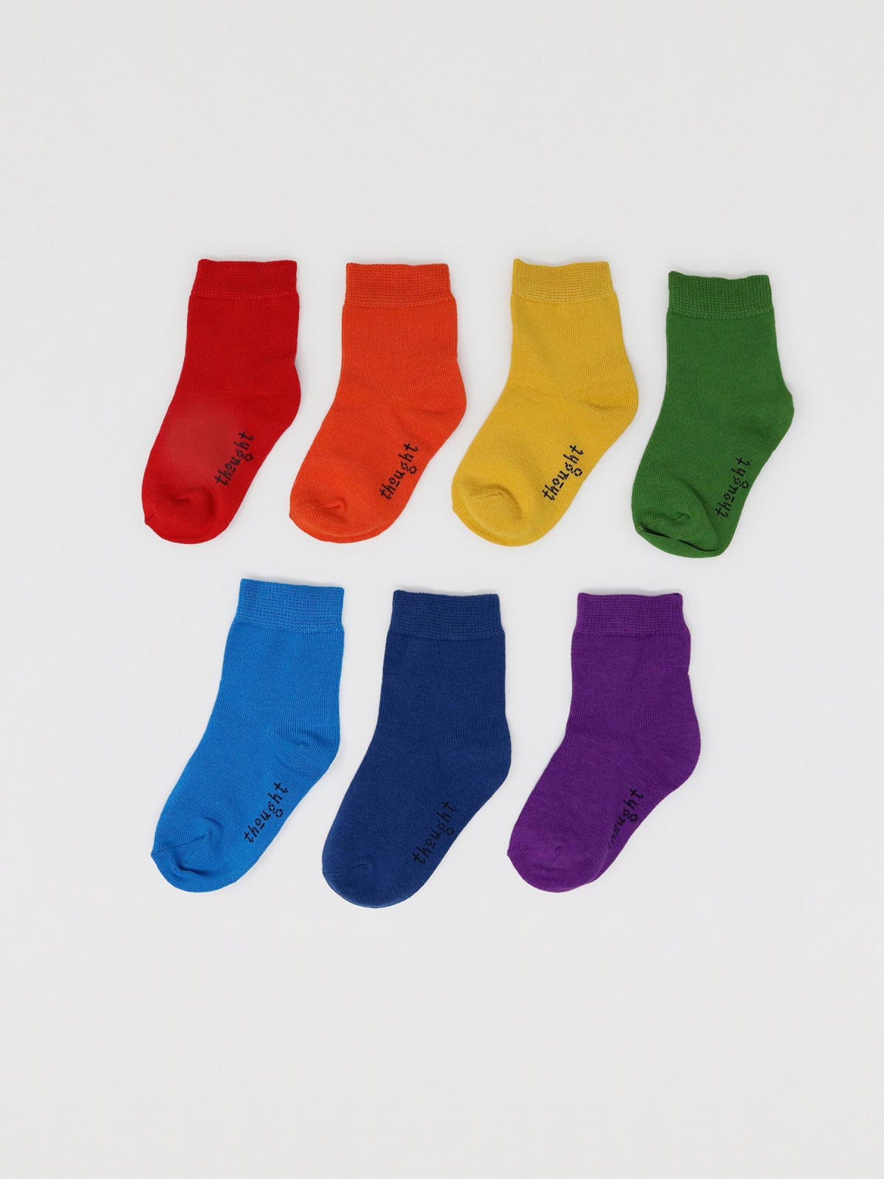 Kid's Rainbow Bamboo 7 Pack Sock Box