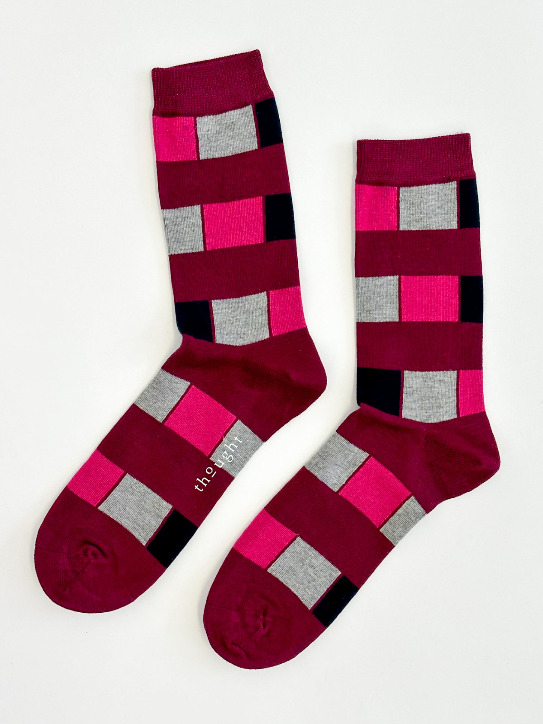 Geo Stripe Socks - Bilberry