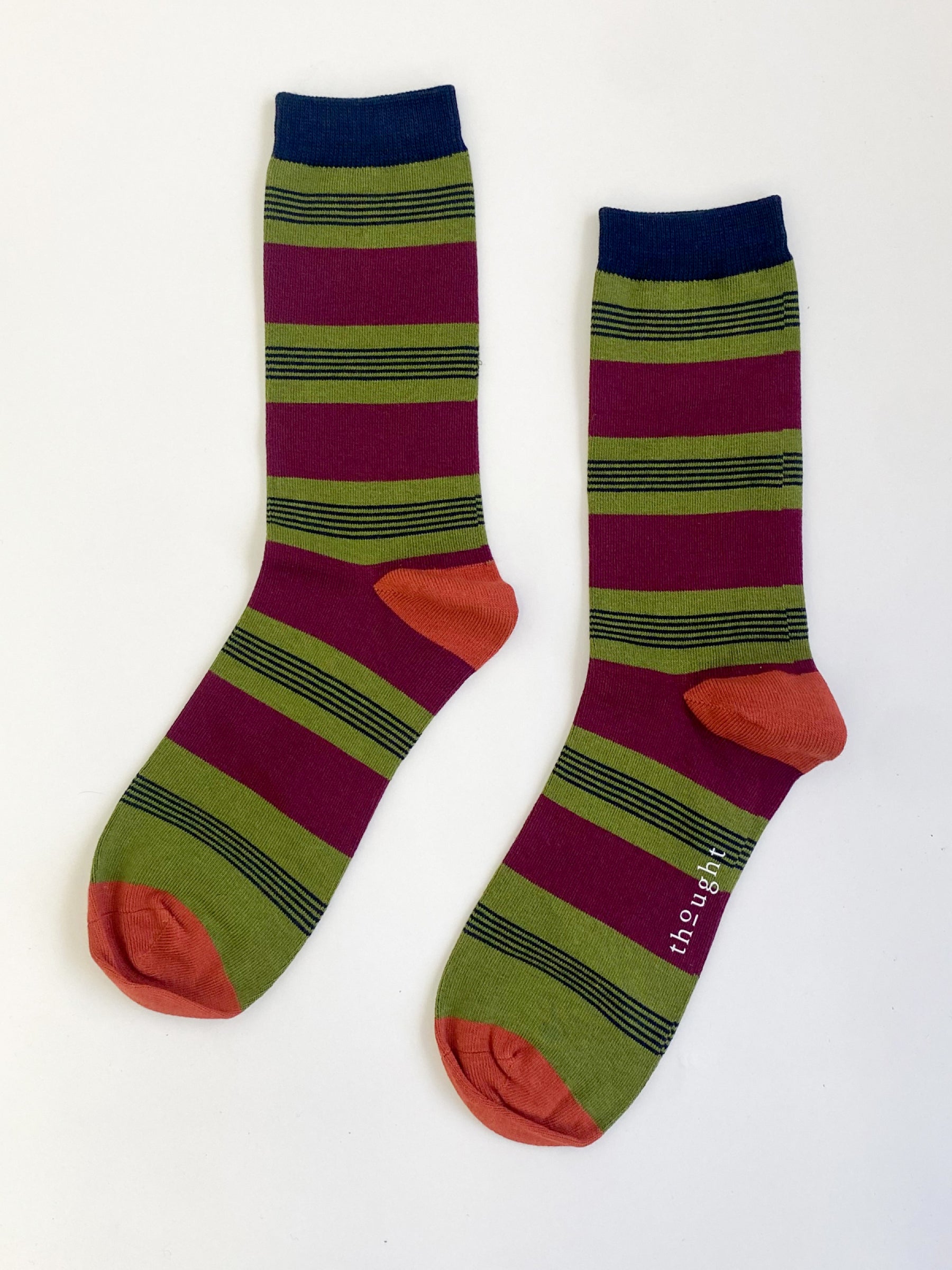 Jesper Stripe Socks - Olive