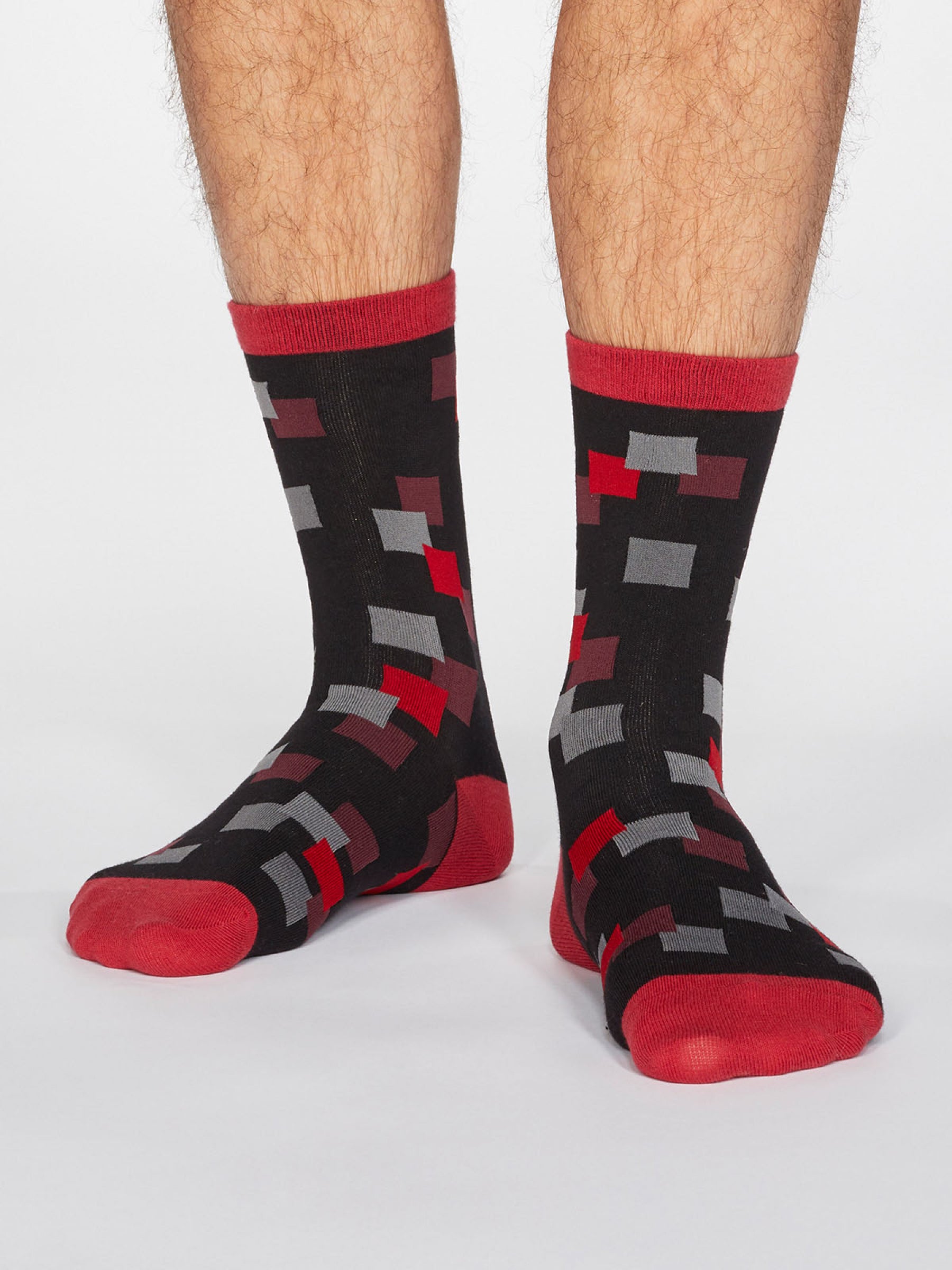 Evan Square Socks - Black