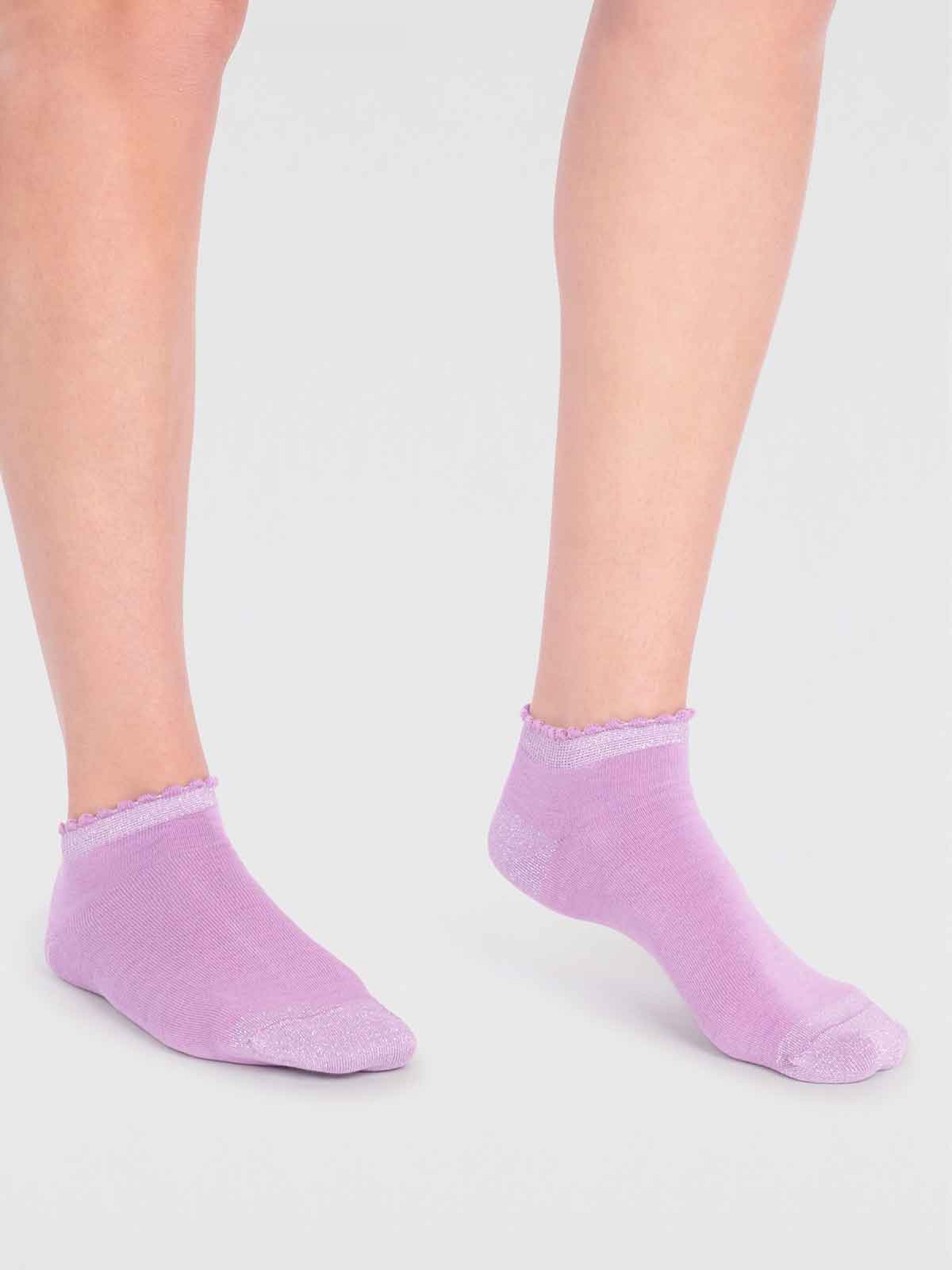 Ariella Bamboo Ankle Socks - Lavender Purple