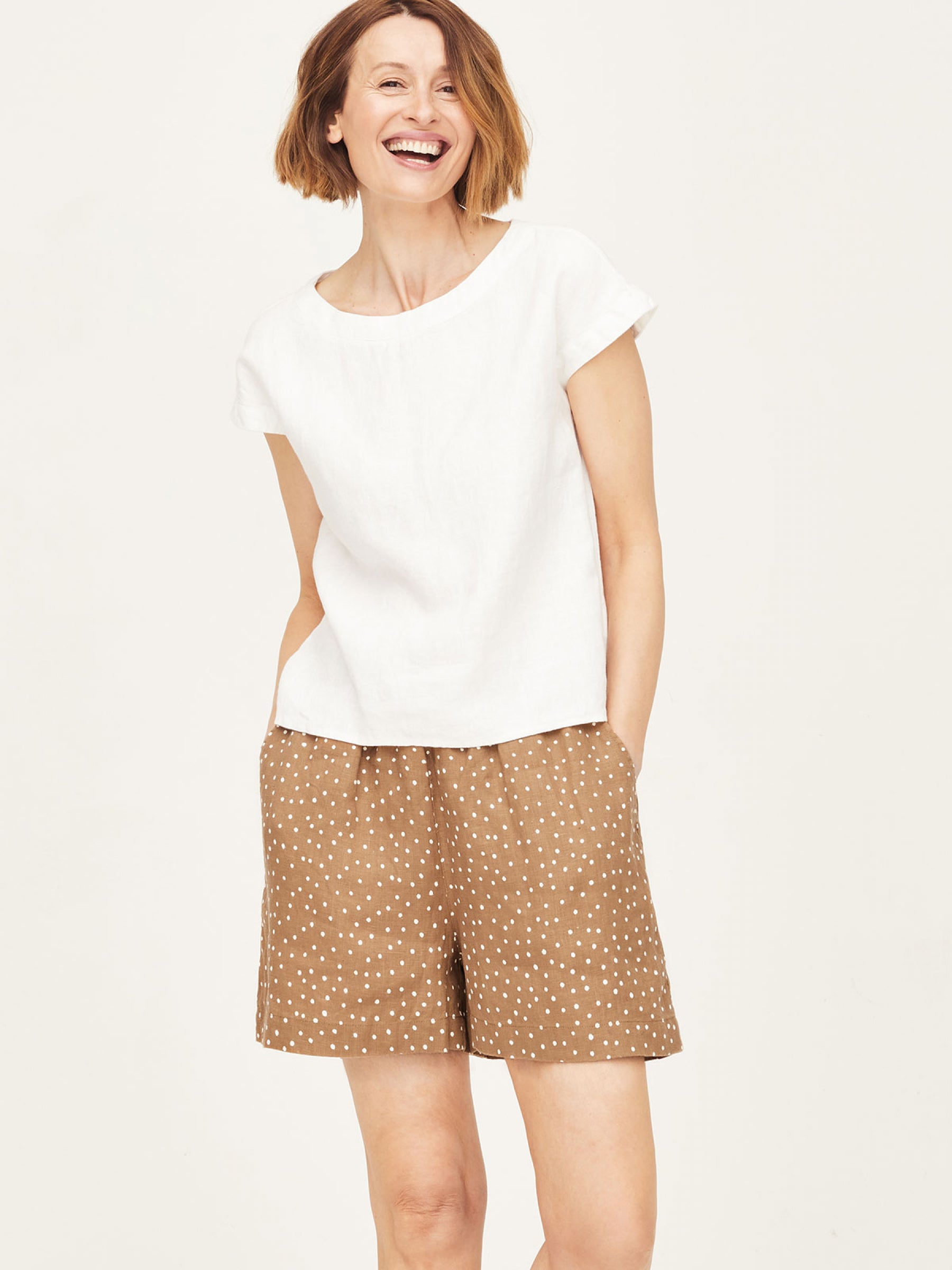 Jasmine Hemp Spot Print Shorts