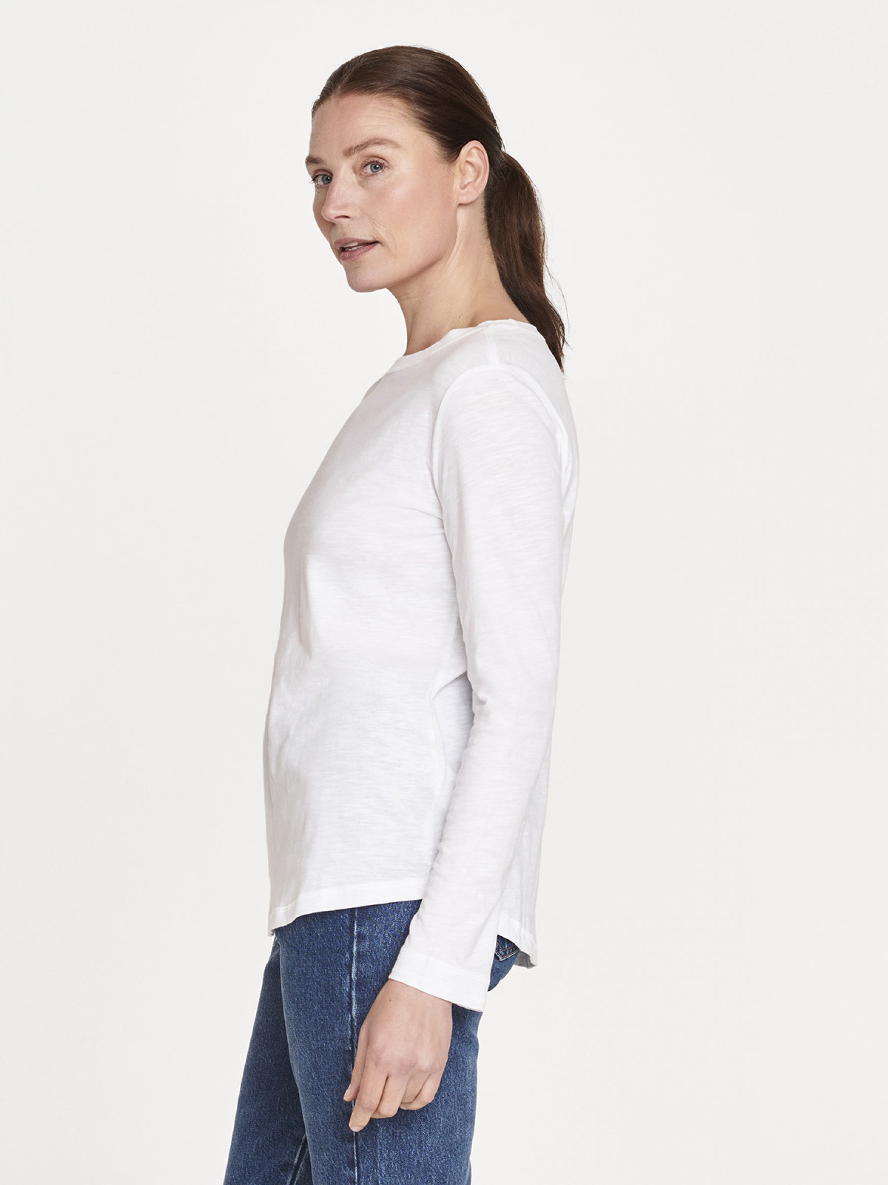 Fairtrade Organic Cotton Long Sleeve Jersey Top - White