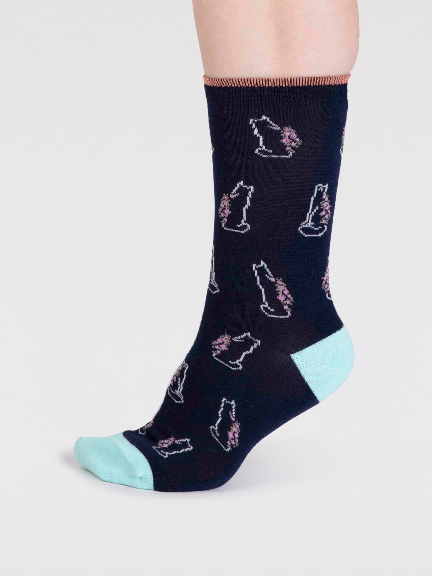 Kyrie Women's Bamboo Cats 3 Pack Socks - Multi