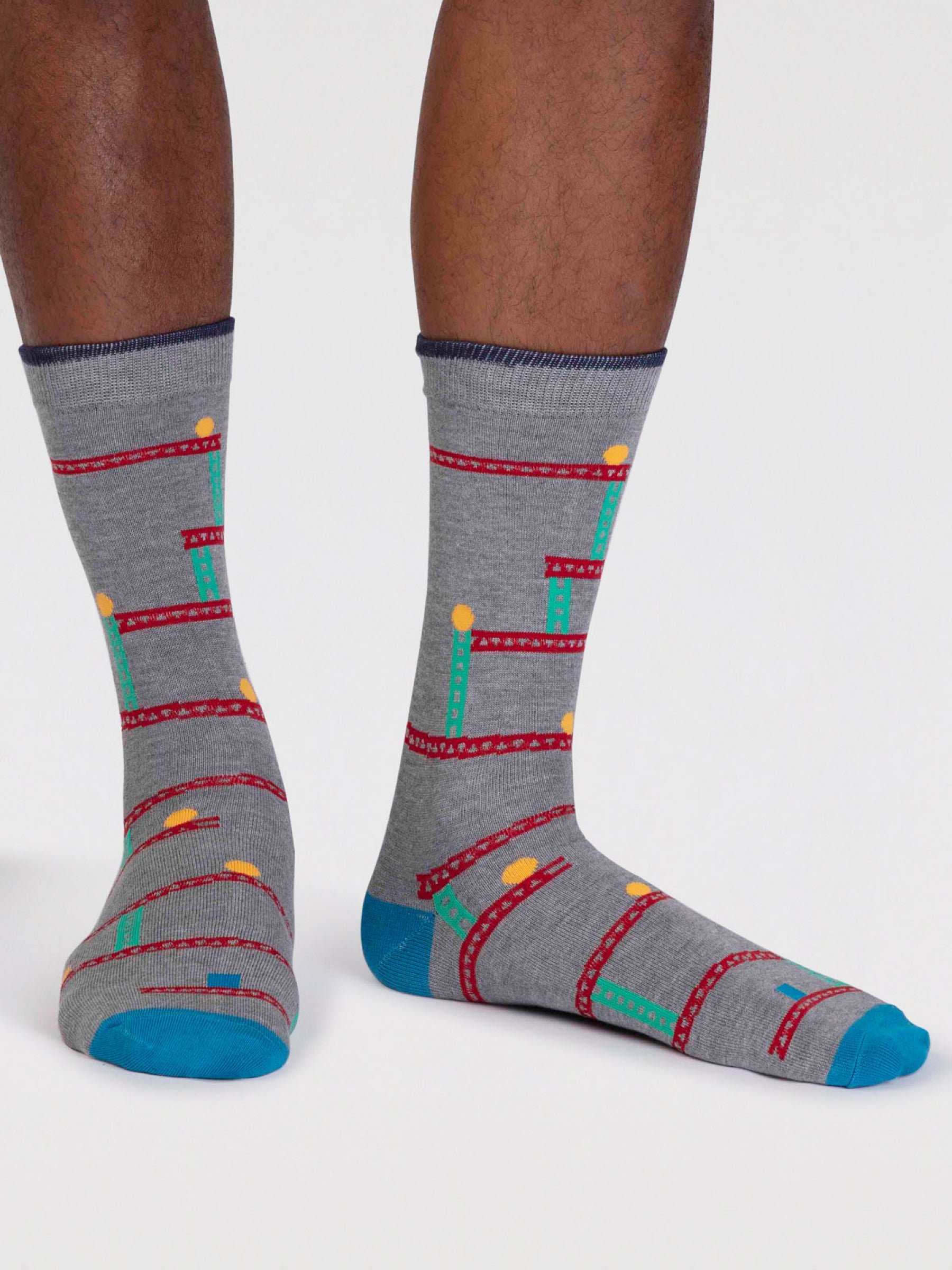 Lucas Bamboo Arcade Socks. - Grey Marle