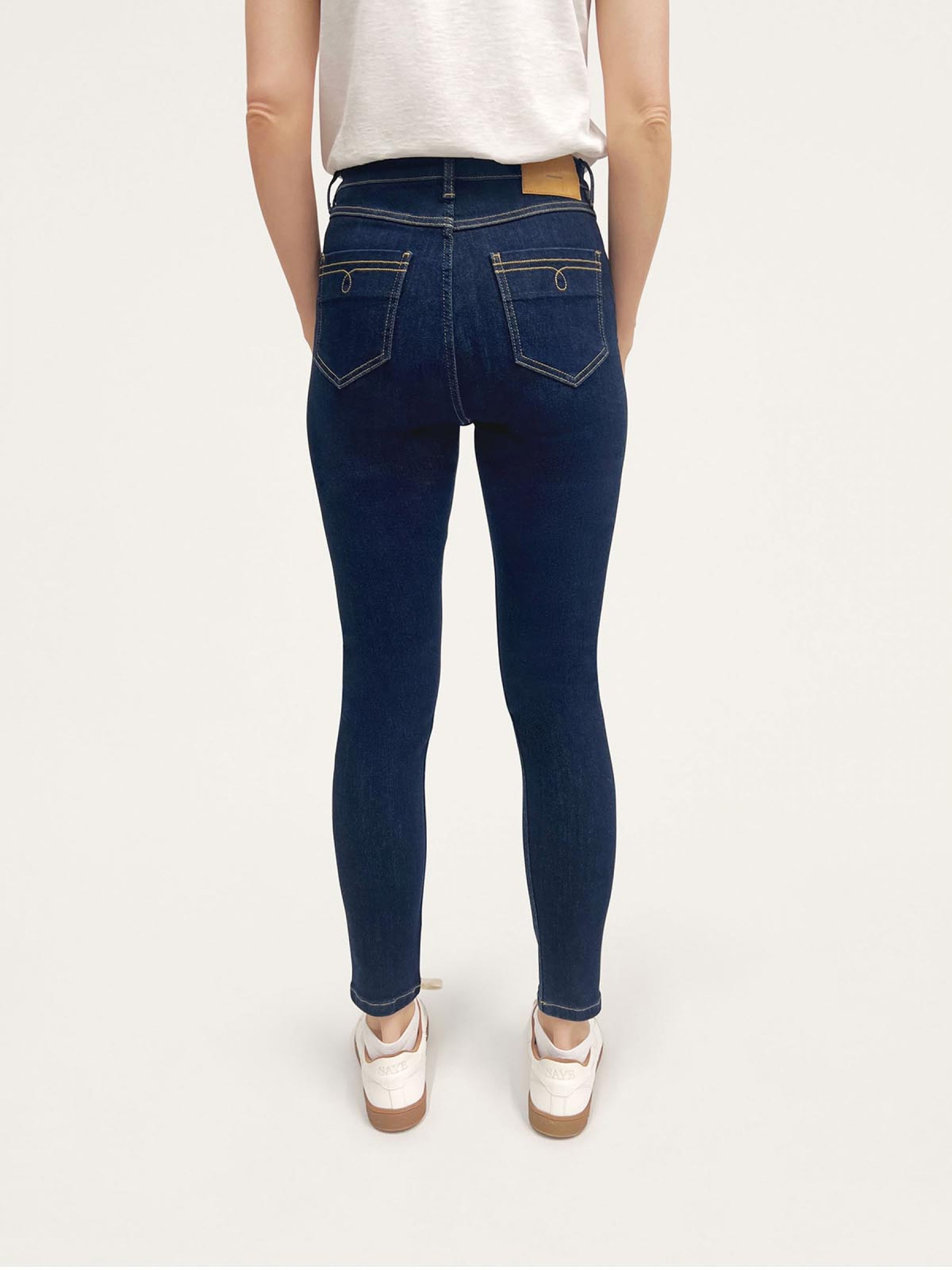 Essential Organic Cotton Skinny Jeans - Dark Indigo Blue