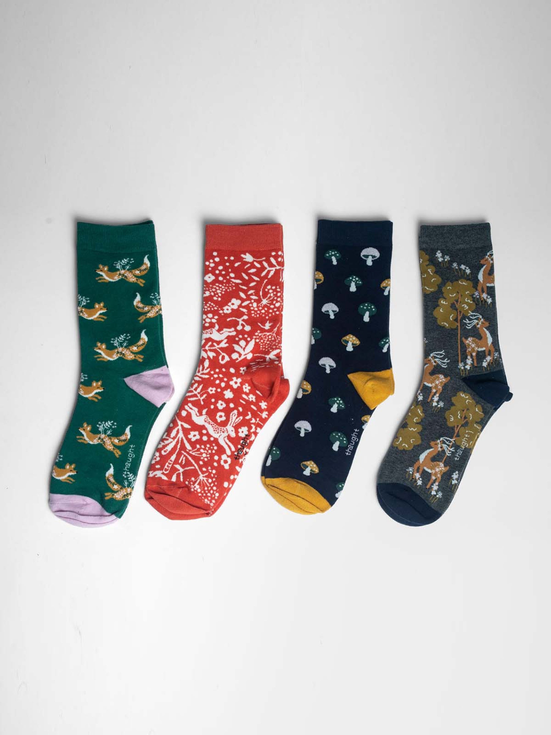 Yaella Woodlands Organic Cotton 4 Pack Sock Box - Multi