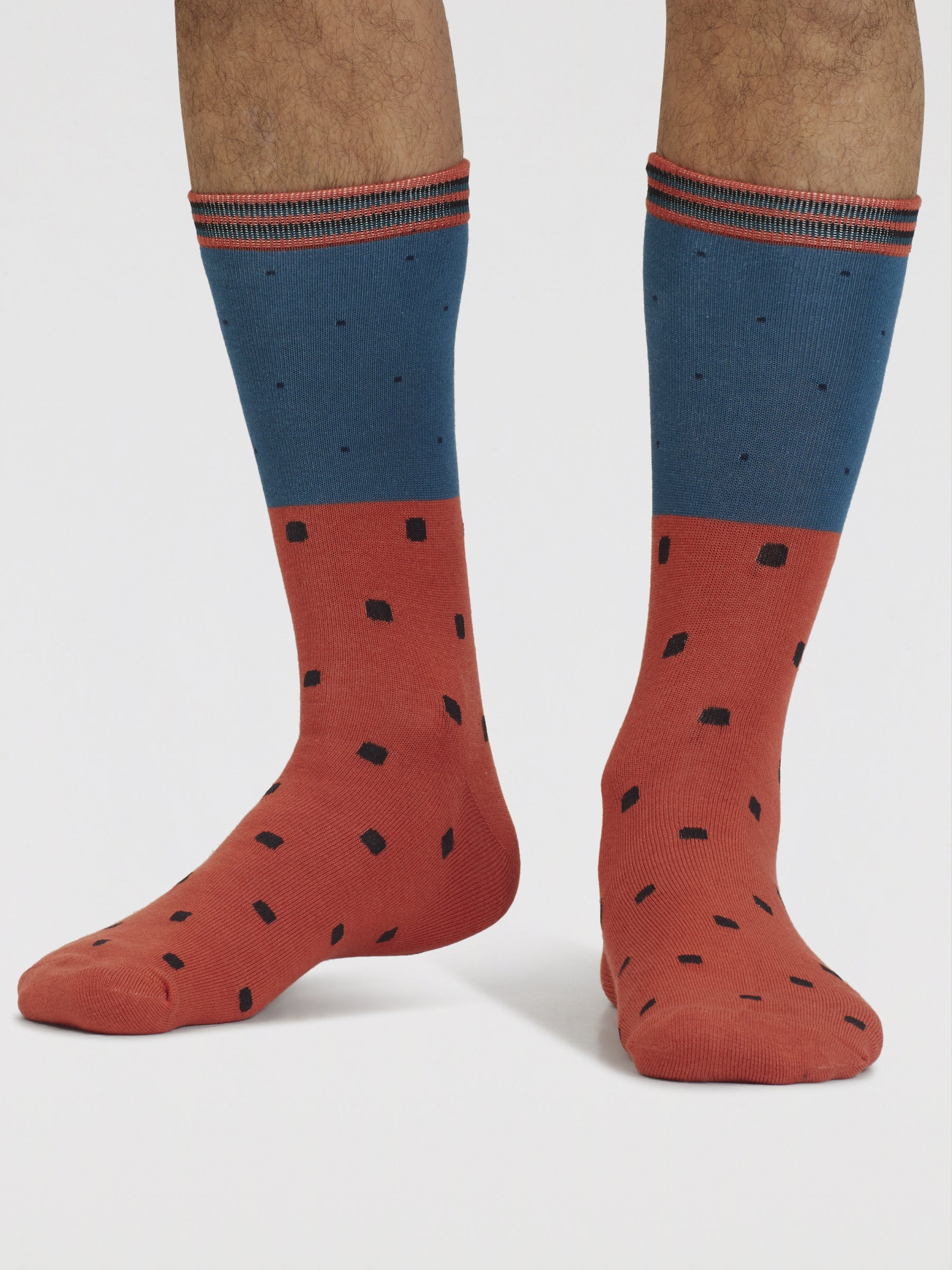 Rowan Spot Bamboo Socks - Lake Blue