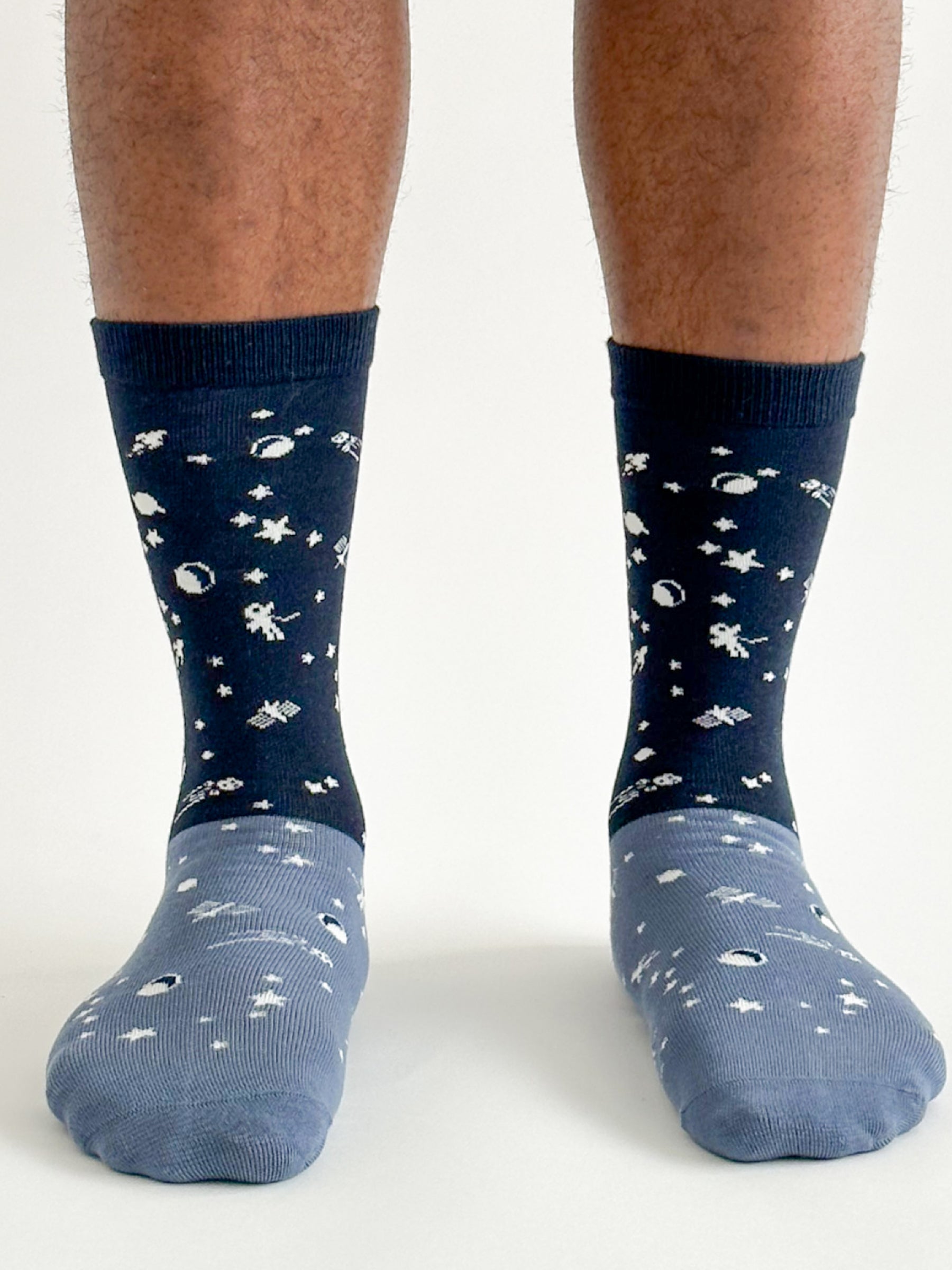 Cielo Space Colour Block Bamboo Socks - Navy