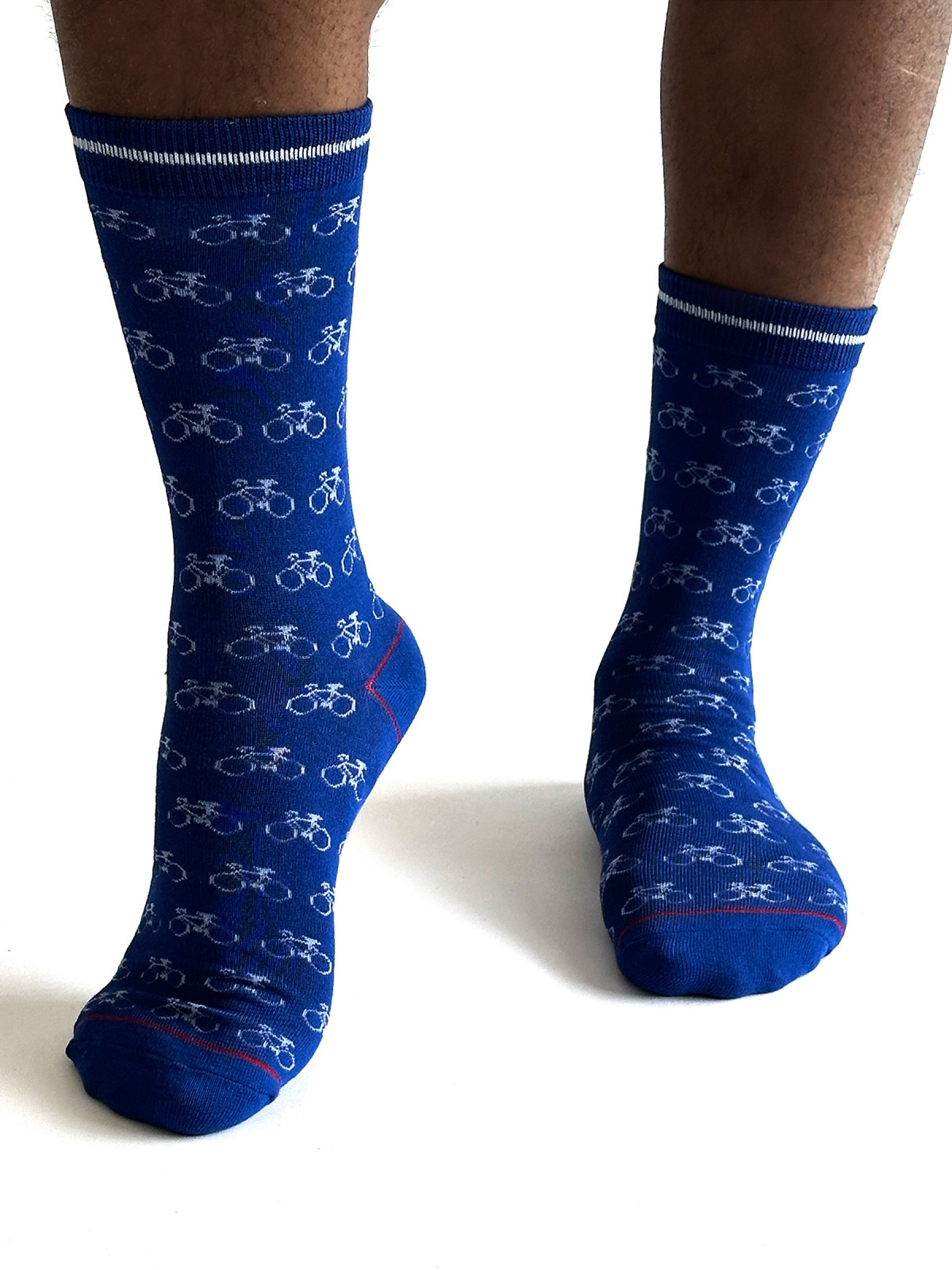 Peyton Bike Bamboo Socks - Navy