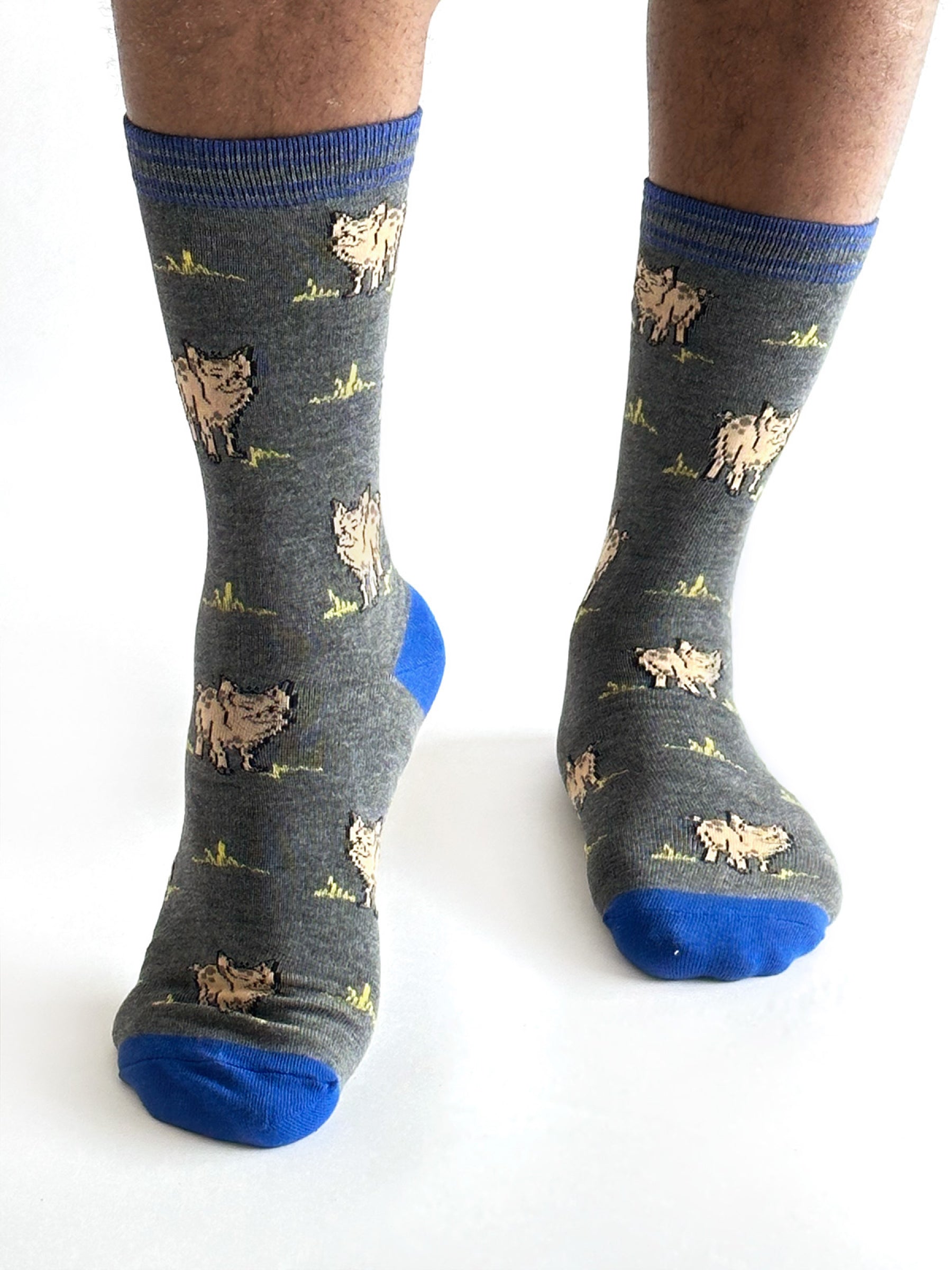 Willem Pig Bamboo Socks - Grey