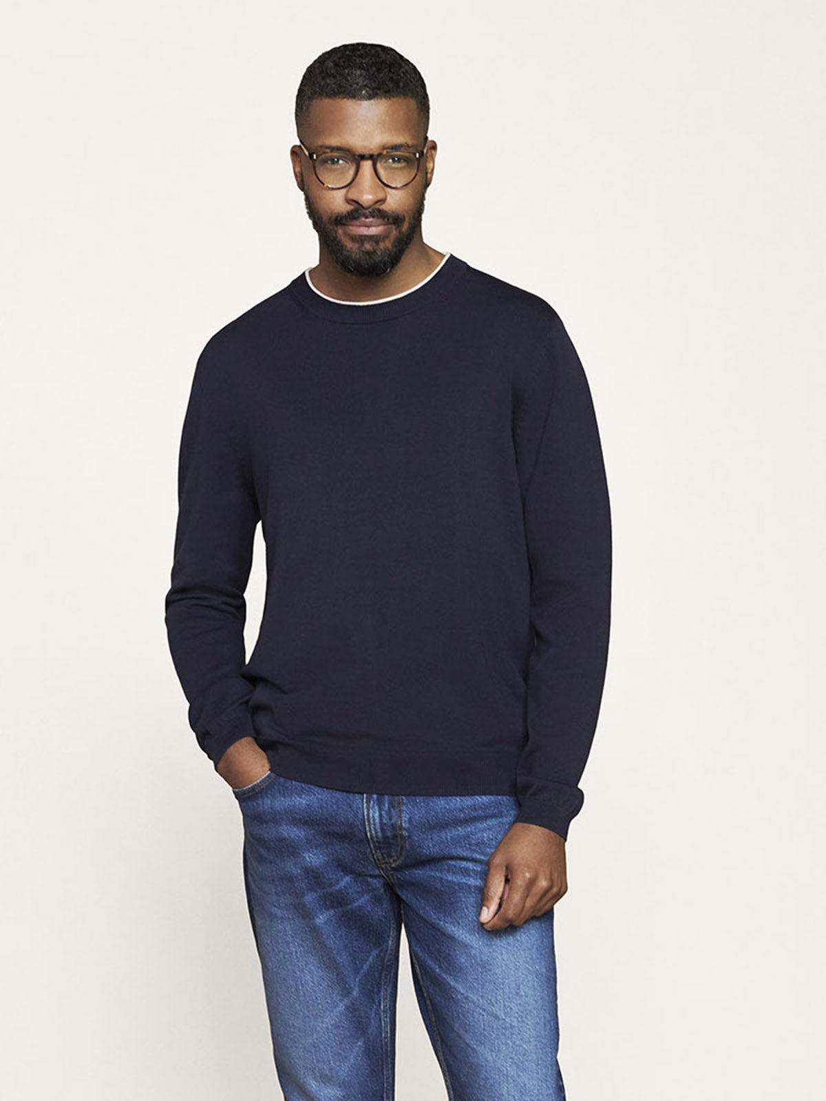 Organic Cotton Crew Neck Knit Jumper