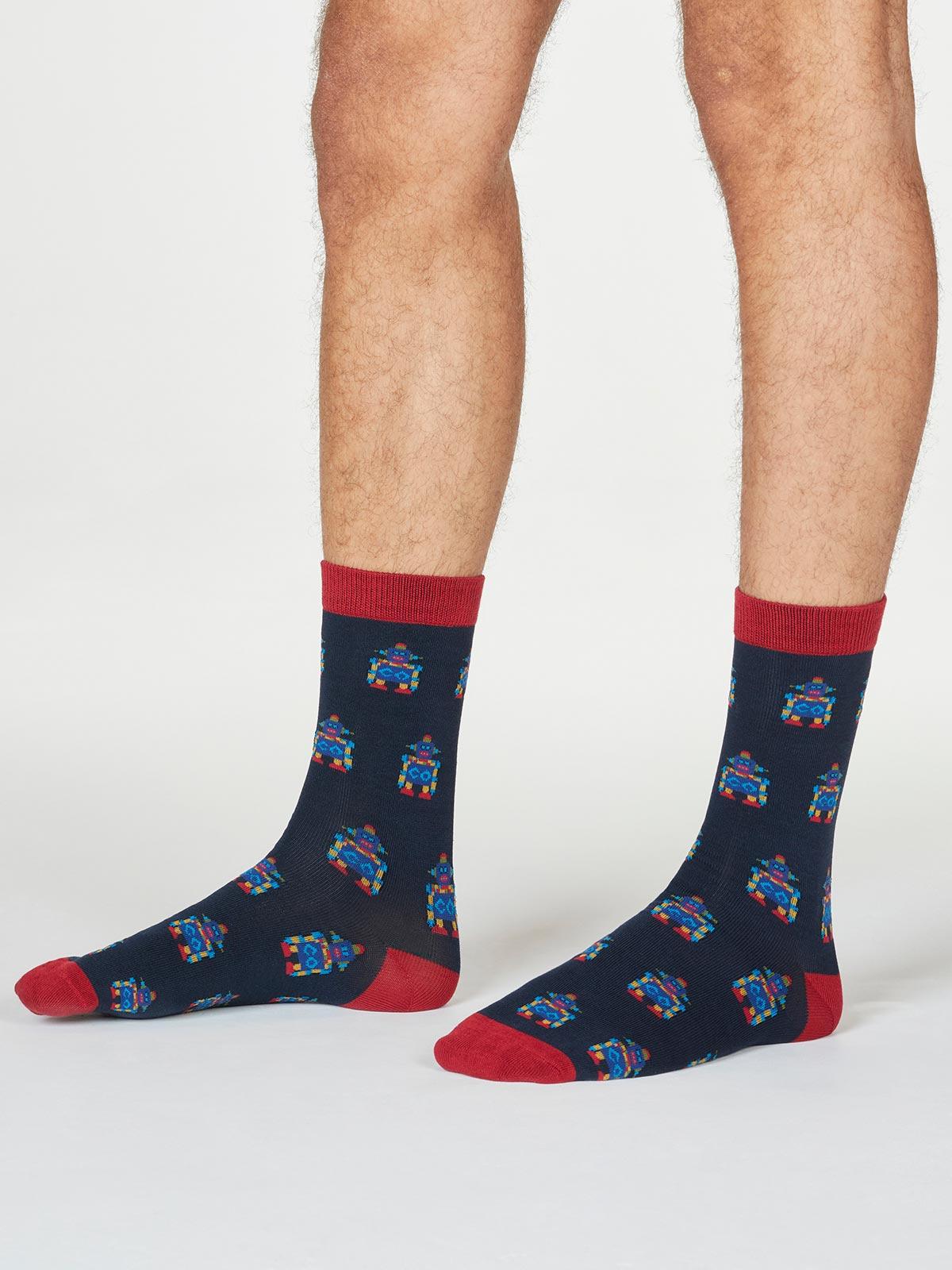 Herman Robot Sock Box - Multi - Thought Clothing UK