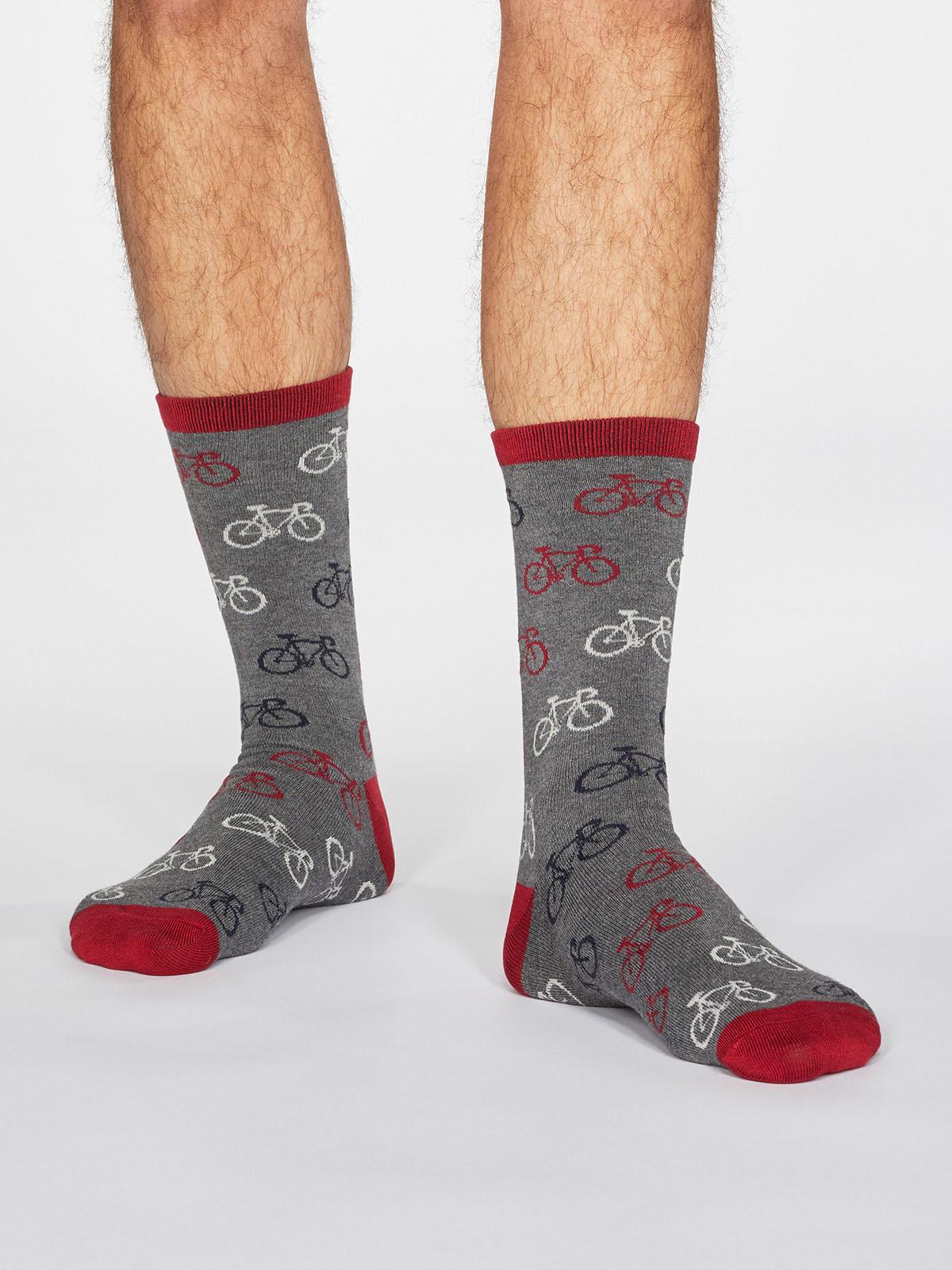 Zachary Bicycle Socks - Dark Grey Marle - Thought Clothing UK