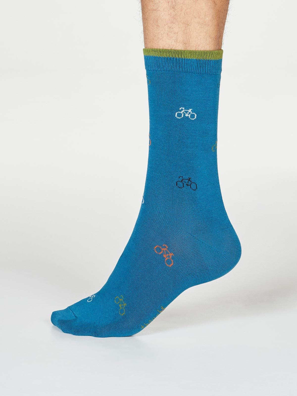 Fergus Bicycle Socks - Ink Blue - Thought Clothing UK