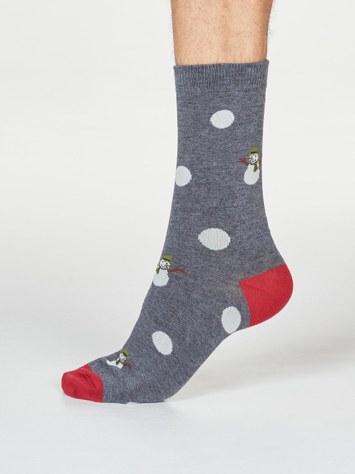 Markus Bamboo Snowman Festive Socks - Thought Clothing UK