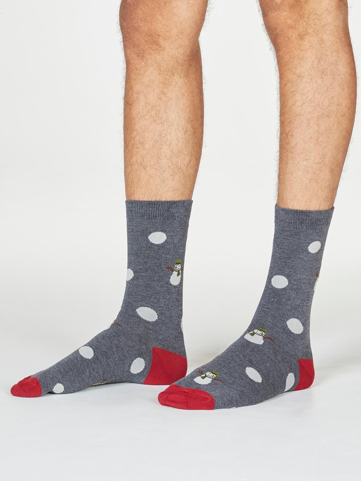 Markus Bamboo Snowman Festive Socks - Thought Clothing UK