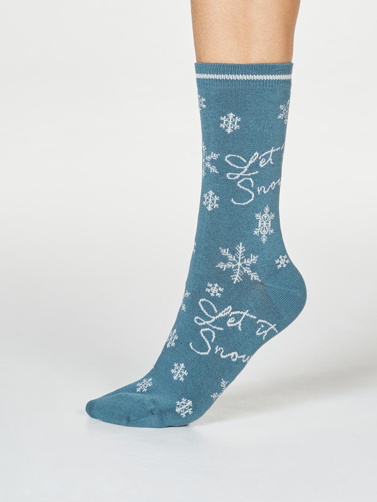 Bobbie Let It Snow Bamboo Socks - Thought Clothing UK