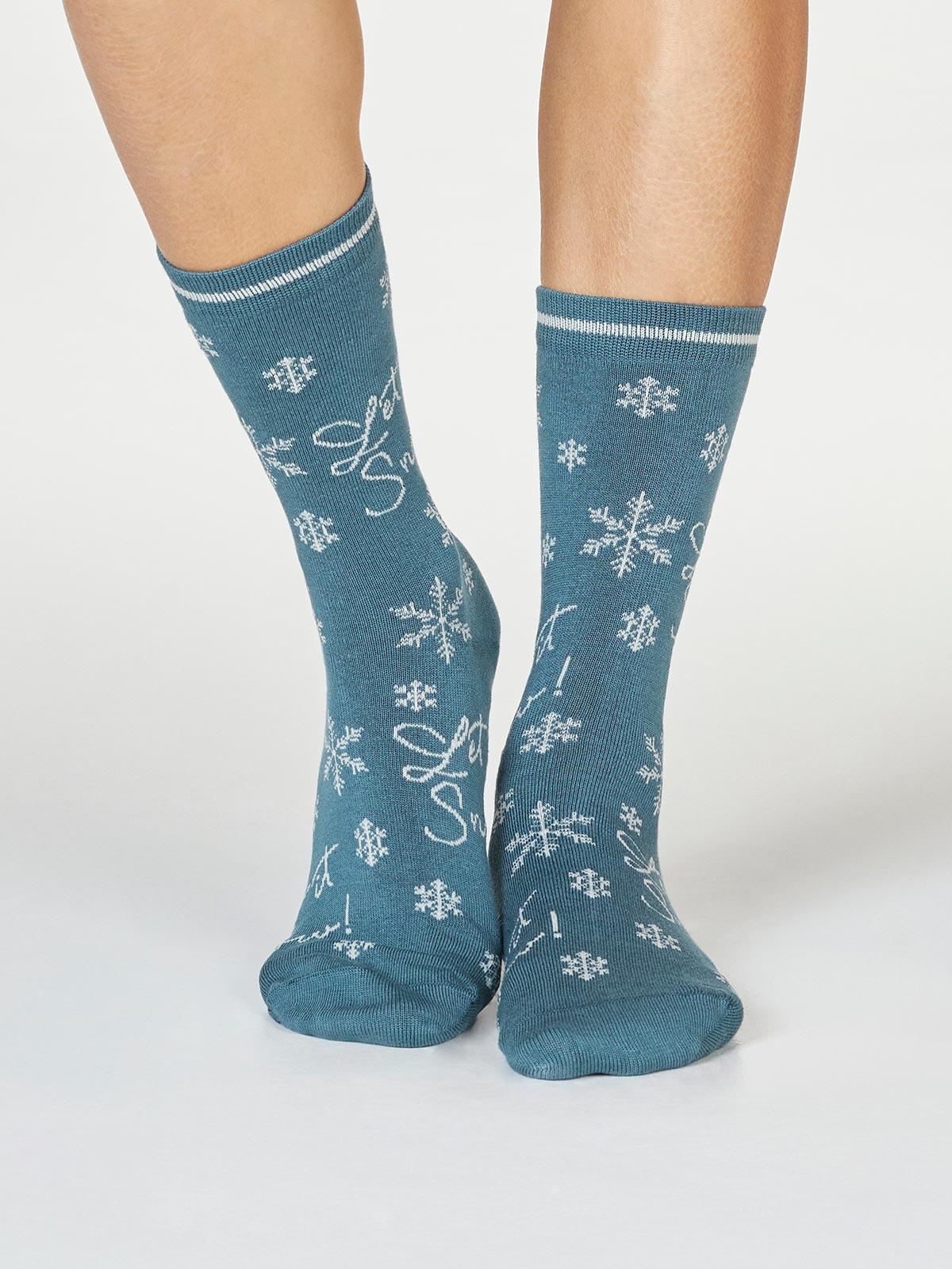 Bobbie Let It Snow Bamboo Socks - Thought Clothing UK