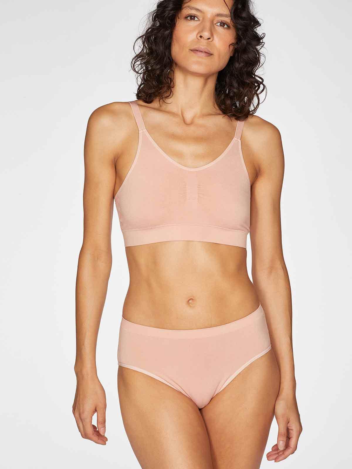 100% Merino Underwear Set of Womens Sports Bra & Bikini Briefs