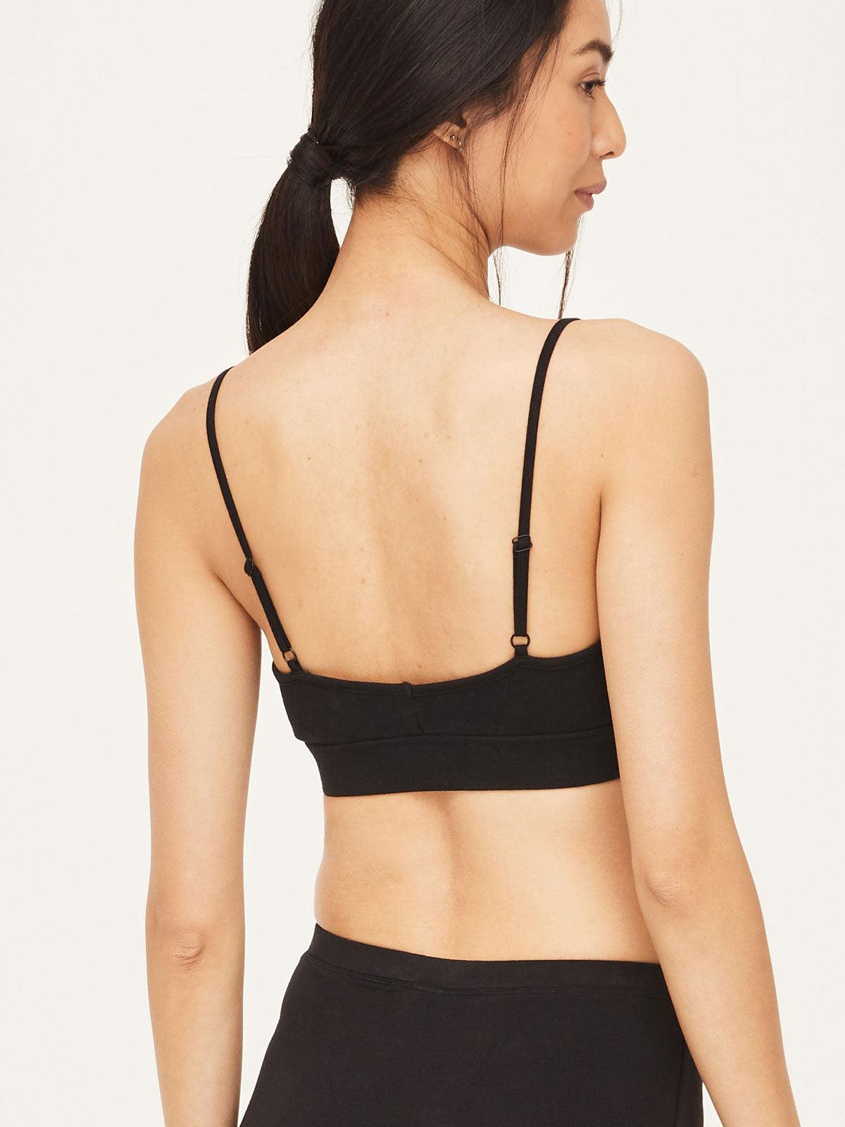 Organic Cotton Lace Triangle Padded Bralette Black by Cotton On Body Online, THE ICONIC