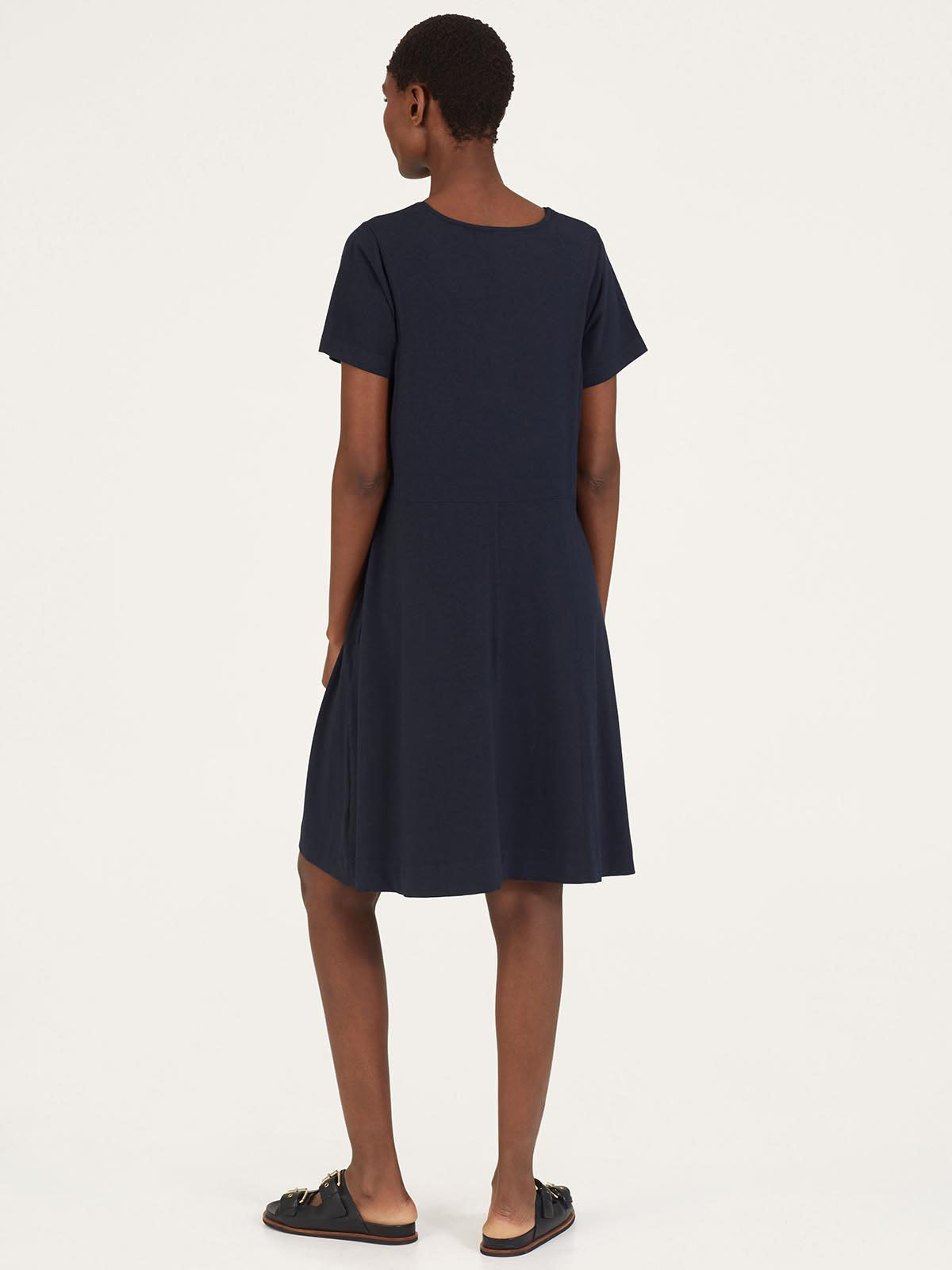 Neoma Bamboo Pocket Front T-Shirt Dress - Navy