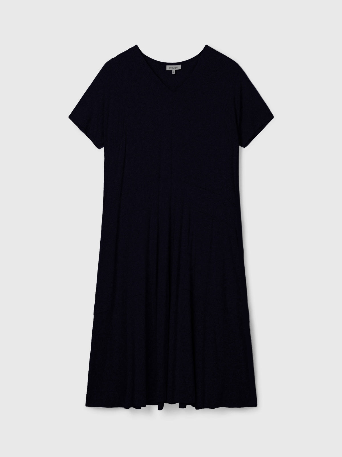 Neoma Bamboo Pocket Front T-Shirt Dress - Navy