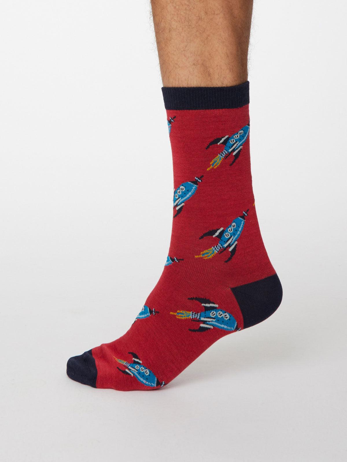 Galassia Socks - Berry Red - Thought Clothing UK