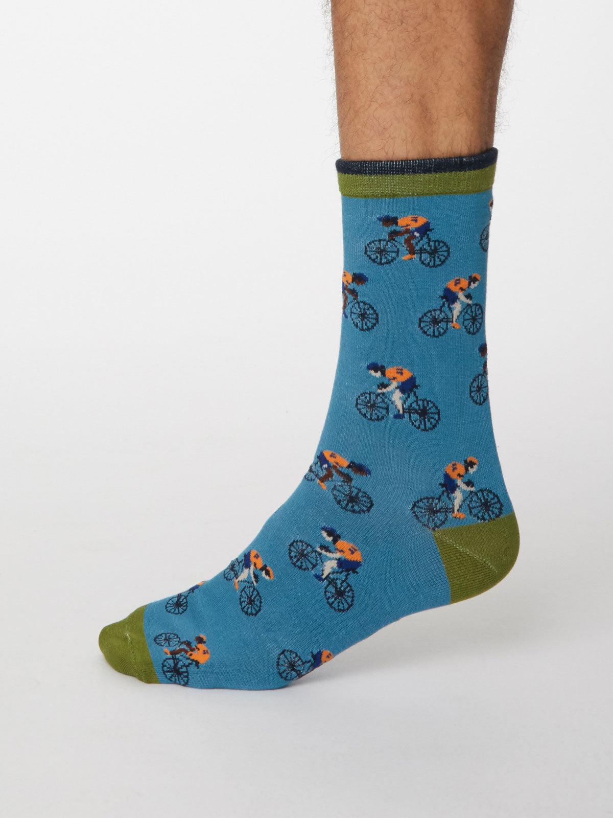 Garra De Bici Socks - Dusty Blue - Thought Clothing UK