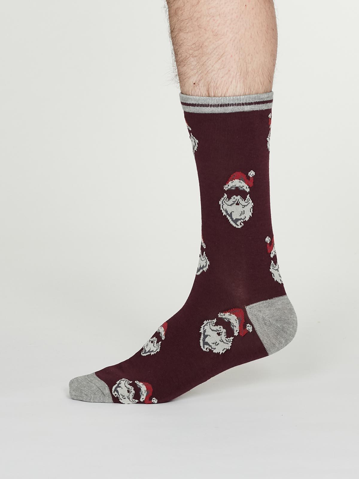 Nicholas Socks - Aubergine - Thought Clothing UK