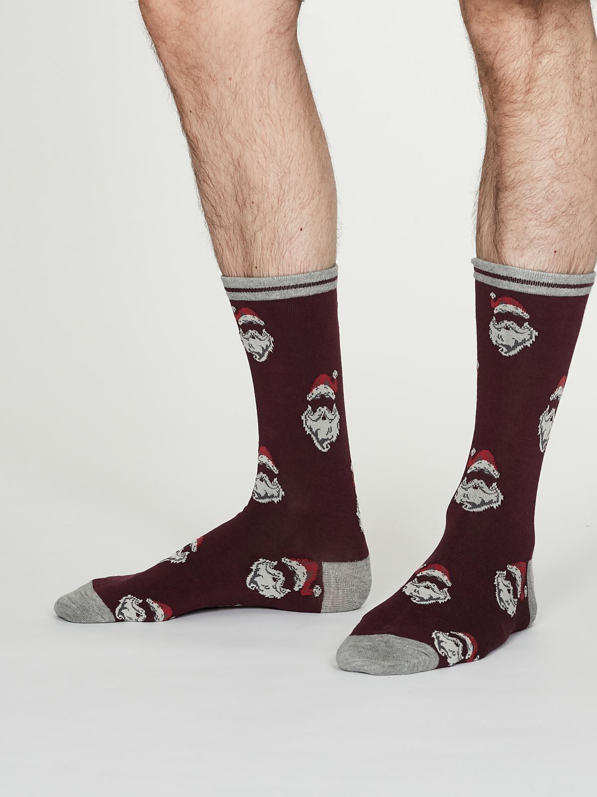 Nicholas Socks - Aubergine - Thought Clothing UK