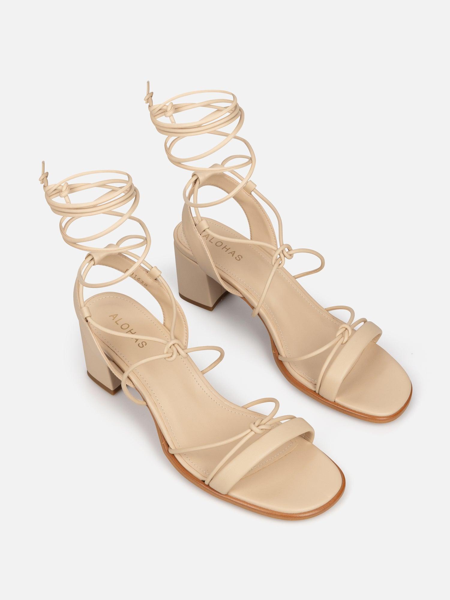 Alohas Sophie Corn Vegan Sand Strappy Sandals Corn